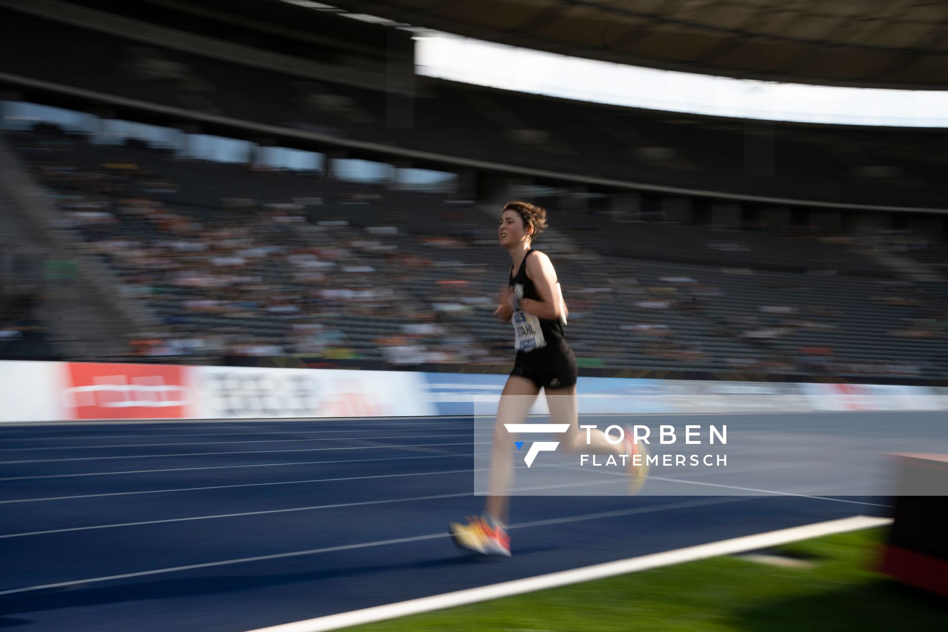 Jasmina Stahl (Hannover 96) waehrend der deutschen Leichtathletik-Meisterschaften im Olympiastadion am 26.06.2022 in Berlin